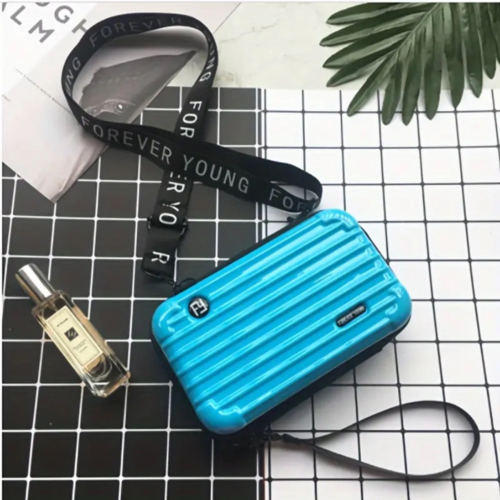 New Blue PC hard shell Mini Crossbody